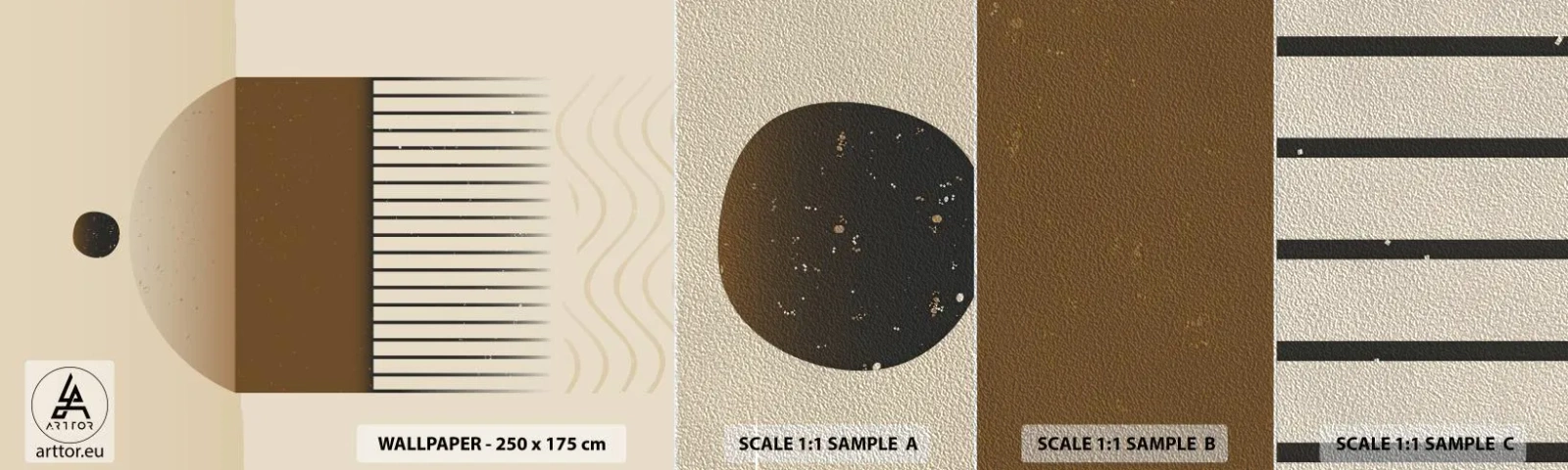 Photo Wallpaper Sample Premium Sand - Different States - Abstraction, Piece, Minimalism - 100x30 cm