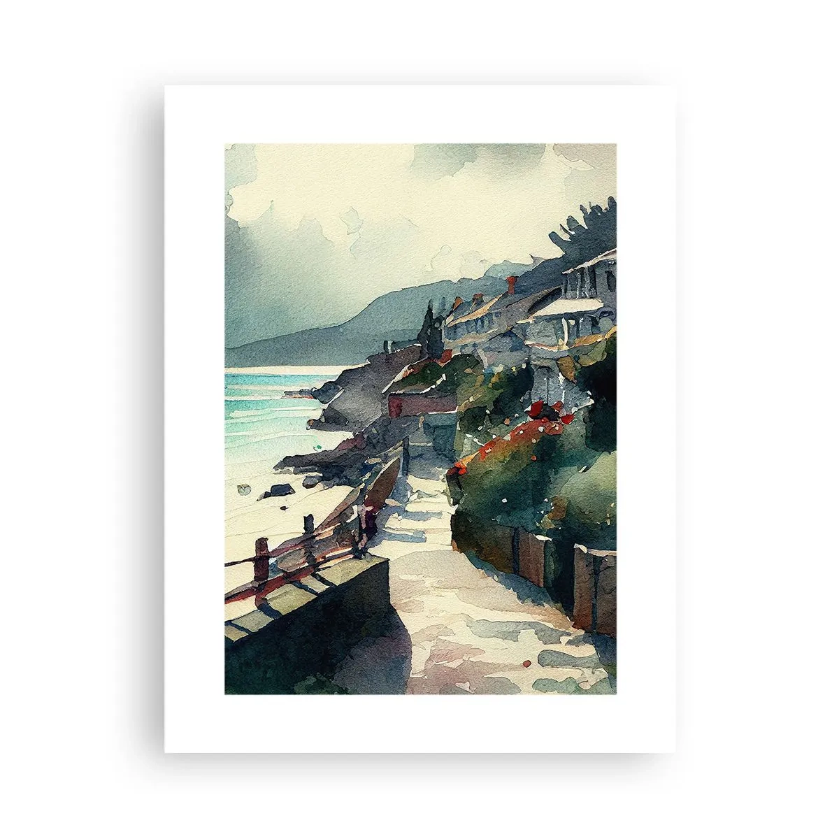 Poster - Mediterranean Town - 30x40 cm