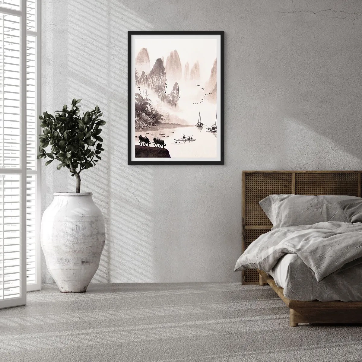 Poster in black frame - Everyday Life in the East - 70x100 cm