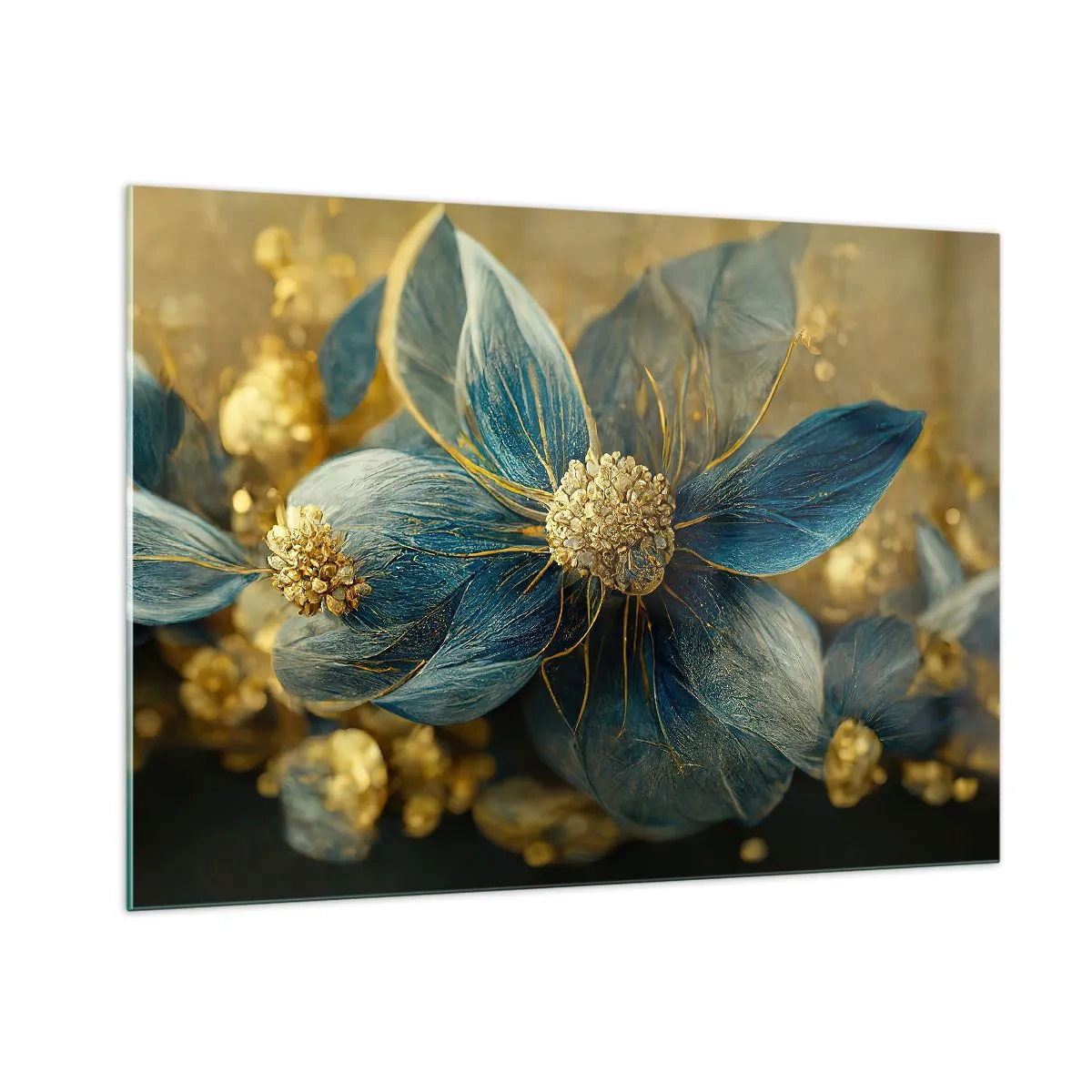 Glass picture - Blossoming in Gold - 100x70 cm