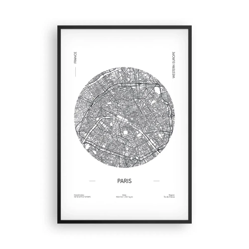 Poster in black frame - Anatomy of Paris - 61x91 cm