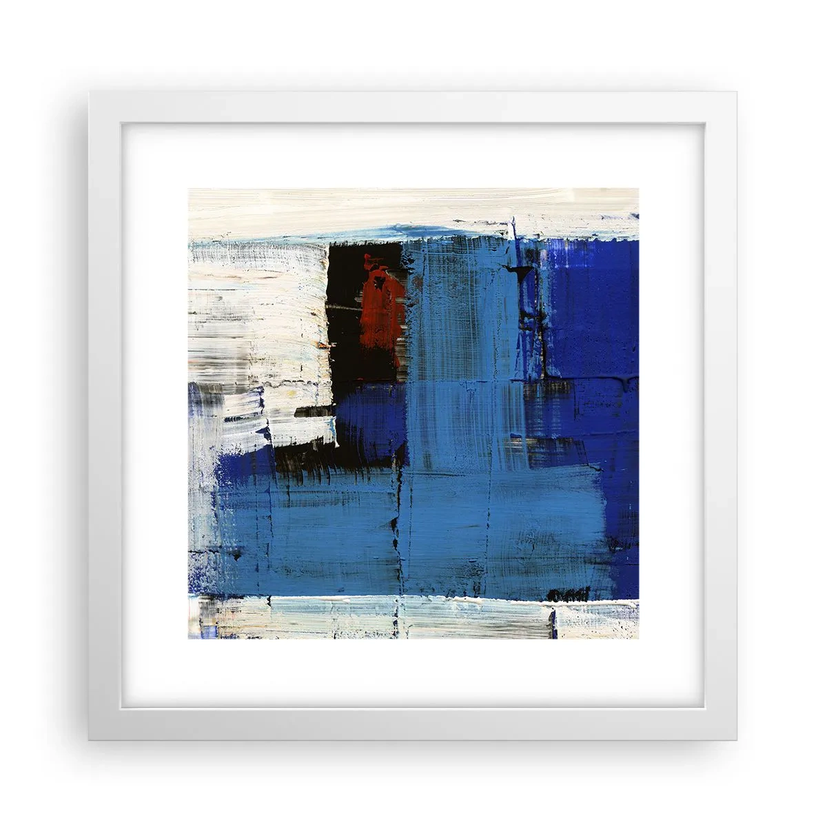Poster in white frmae - The Secret of Blue - 30x30 cm