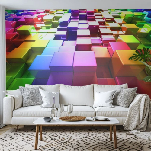 Custom Wallpaper Premium Sand - Optical Harmony - Abstraction, Graphics, 3D