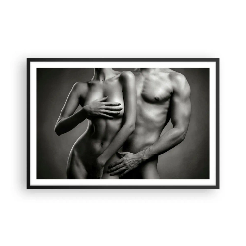 Poster in black frame - Adam and Eve - 91x61 cm