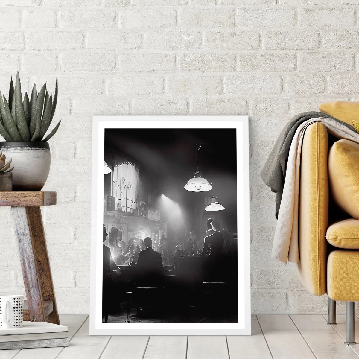 Poster in white frmae - In Jazz Ambiance - 61x91 cm