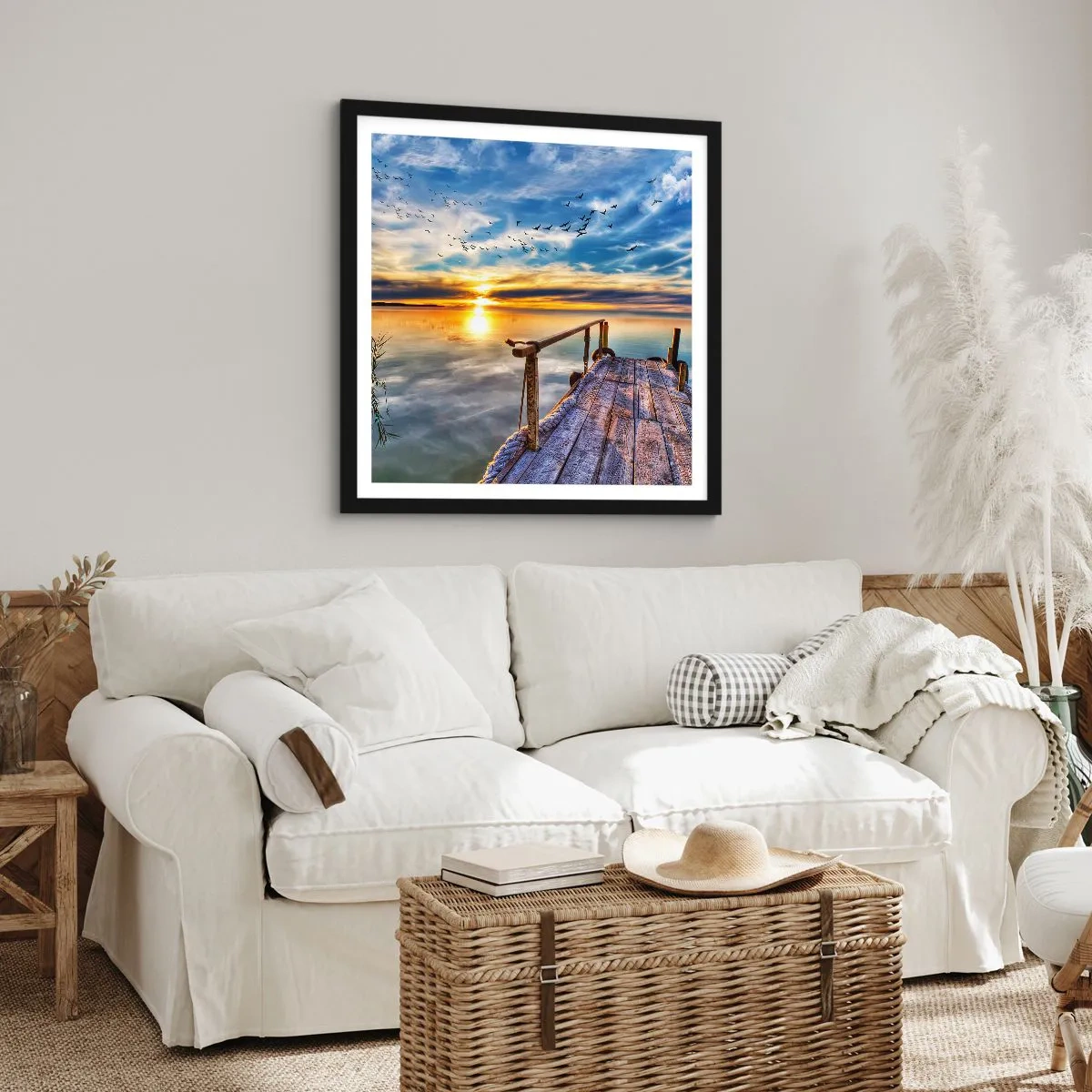 Poster in black frame - Wind is Taking a Break - 50x50 cm