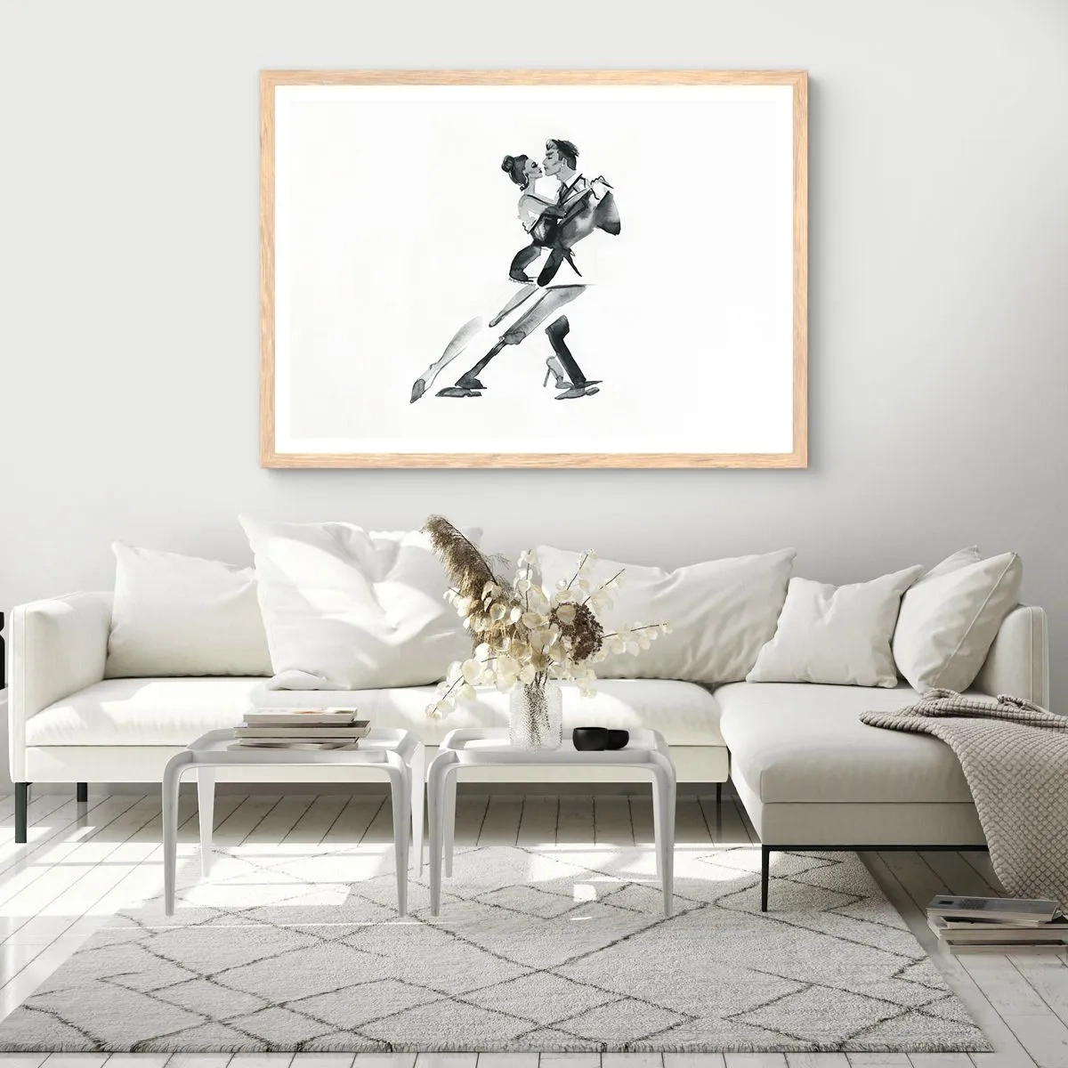 Poster in light oak frame - In One Rhythm - 50x40 cm