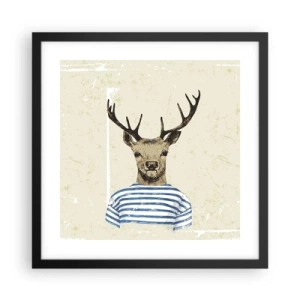 Poster in black frame - Becaue I Like Striped T-Shirts - 40x40 cm