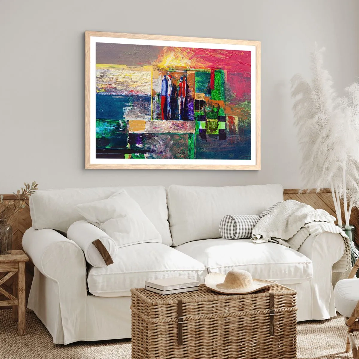 Poster in light oak frame - Relations and Emotions - 100x70 cm