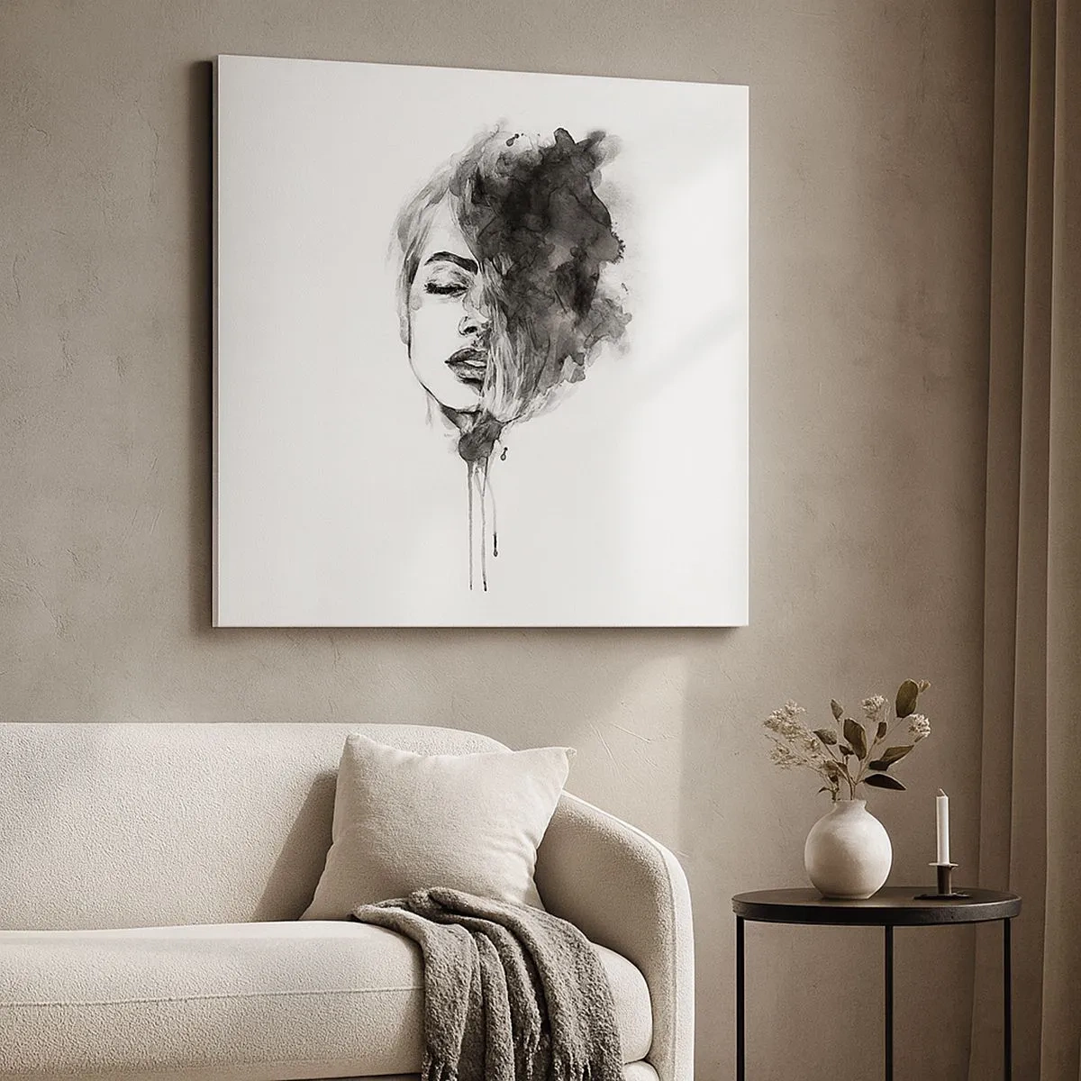 Canvas picture - What Does a Girl Dream about? - 30x30 cm