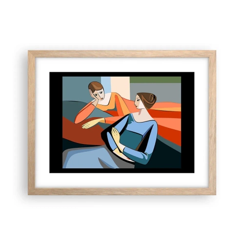 Poster in light oak frame - Time for Confession - 40x30 cm
