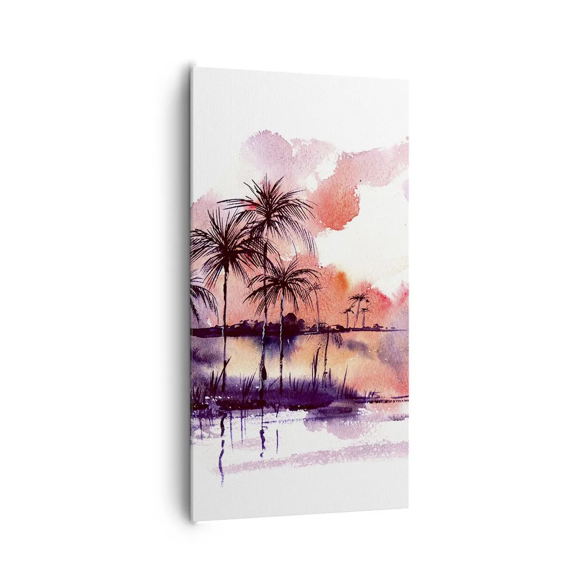 Canvas picture - Peace of Tropics in Red - 65x120 cm