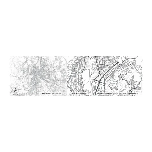Photo Wallpaper Sample Standard Eco - Roman Circle - City, City map, Rome - 100x30 cm