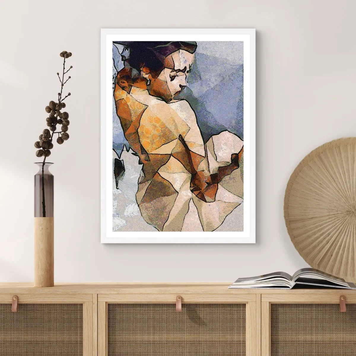 Poster in white frmae - In the Spirit of Cubism - 70x100 cm