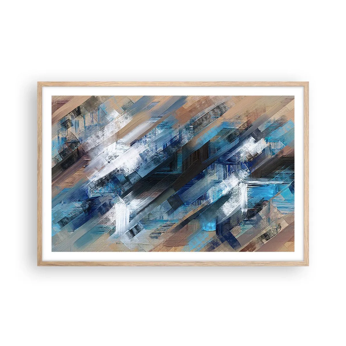 Poster in light oak frame - On the Blue Slant - 91x61 cm
