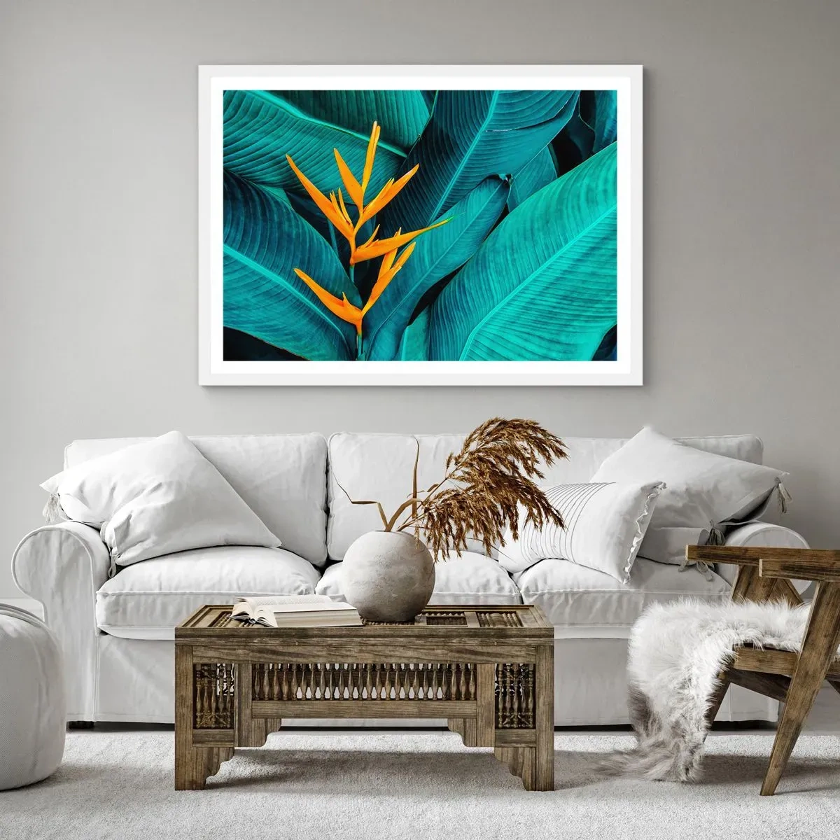 Poster in white frmae - Flower of Eden - 40x30 cm