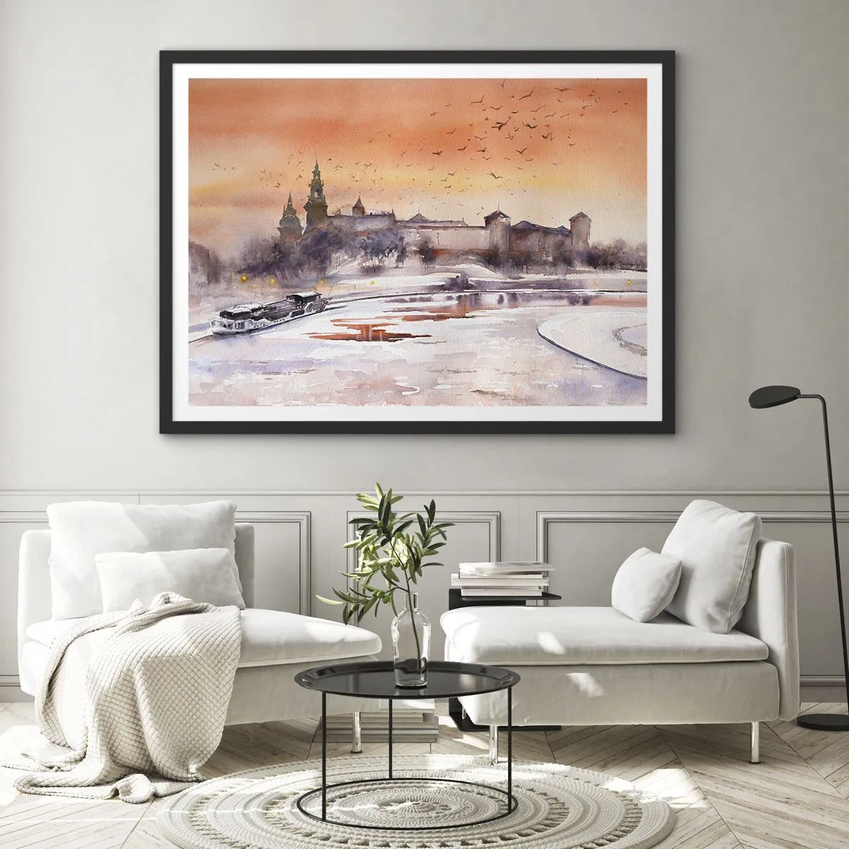 Poster in black frame - Royal Sunset - 70x50 cm