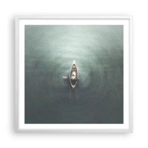 Poster in white frmae - Through Moon Lake - 60x60 cm