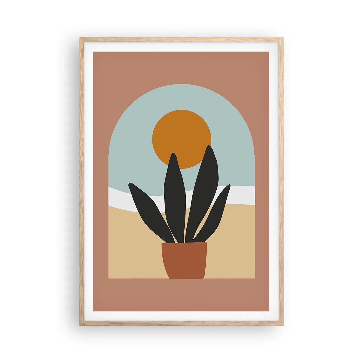 Poster in light oak frame - Small Joys - 70x100 cm