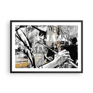 Poster in black frame - In the Rhythm of New York - 70x50 cm