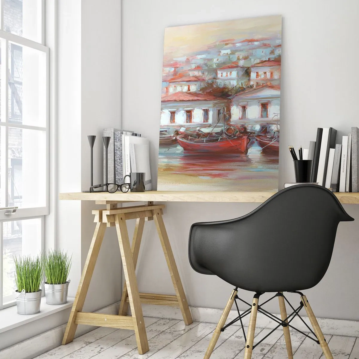 Glass picture - Happy Town - 70x100 cm