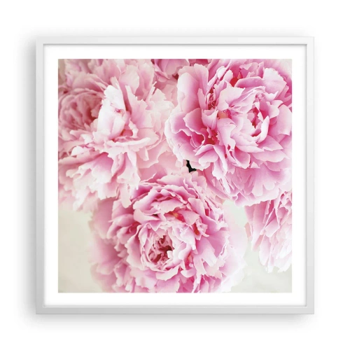 Poster in white frmae - In Pink  Splendour - 60x60 cm
