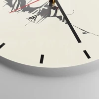 Clock face with lines