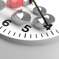 Clock face with numbers