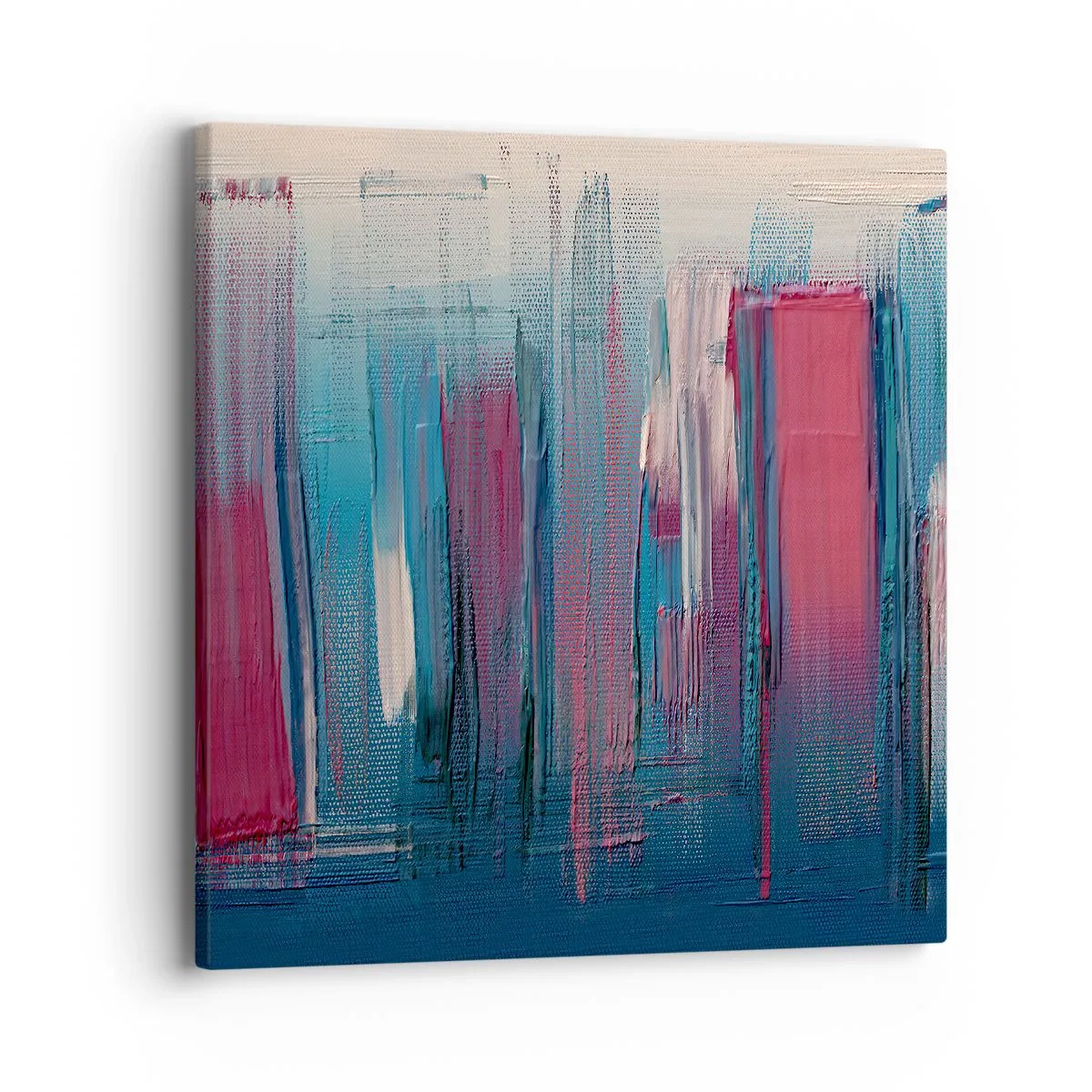Canvas picture - Vertical Composition In Blue And Red - 40x40 cm