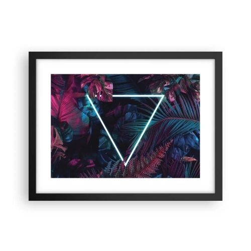 Poster in black frame - Disco Style Garden - 40x30 cm