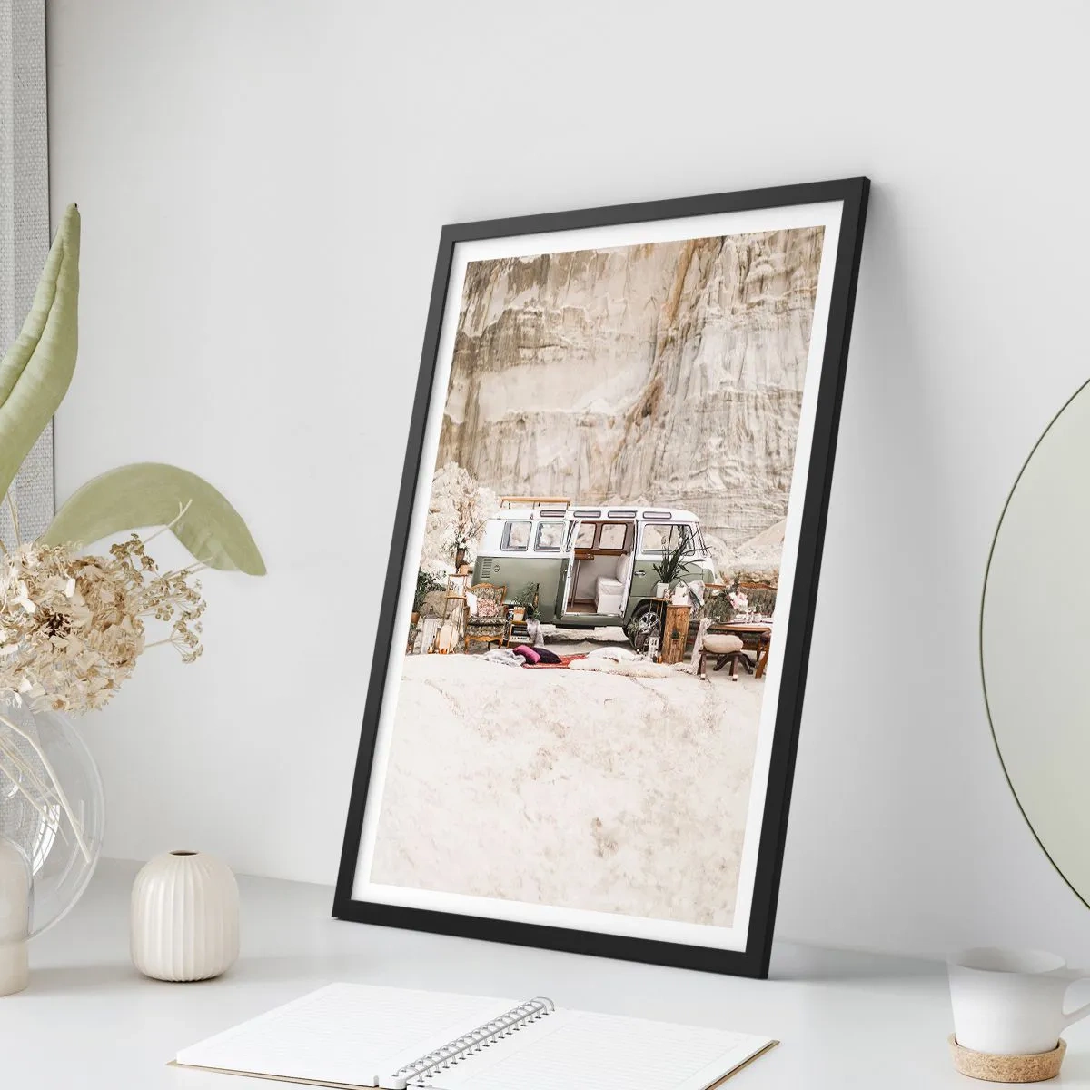 Poster in black frame - Time to Start the Trip - 40x50 cm