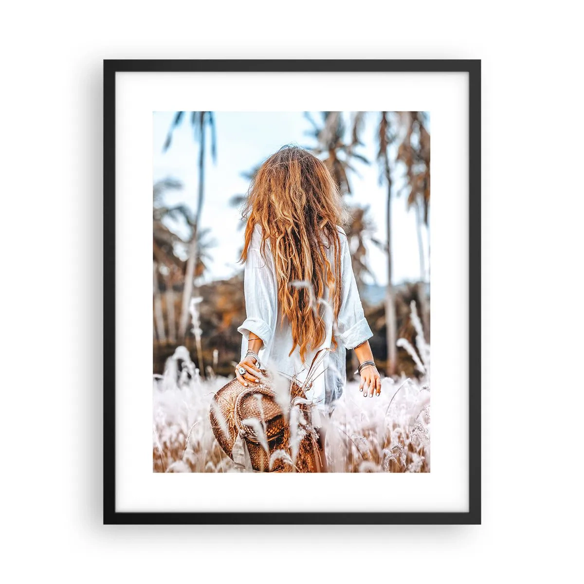 Poster in black frame - Born from Grass Fluff - 40x50 cm