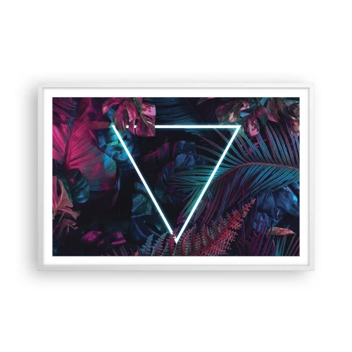 Poster in white frmae - Disco Style Garden - 91x61 cm