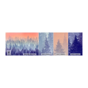 Photo Wallpaper Sample Premium Canvas - High, Higher to the Sky - Abstraction, Forest, Piece - 100x30 cm