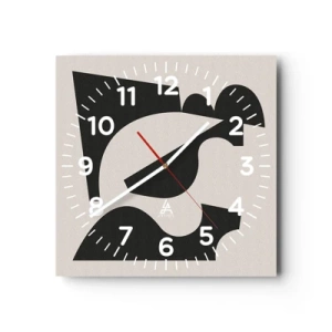 Wall clock - Clock on glass - For Self-construction - 30x30 cm