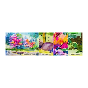 Photo Wallpaper Sample Standard Eco - Rainbow Garden in Spring Light - Park, Trees, Nature - 100x30 cm