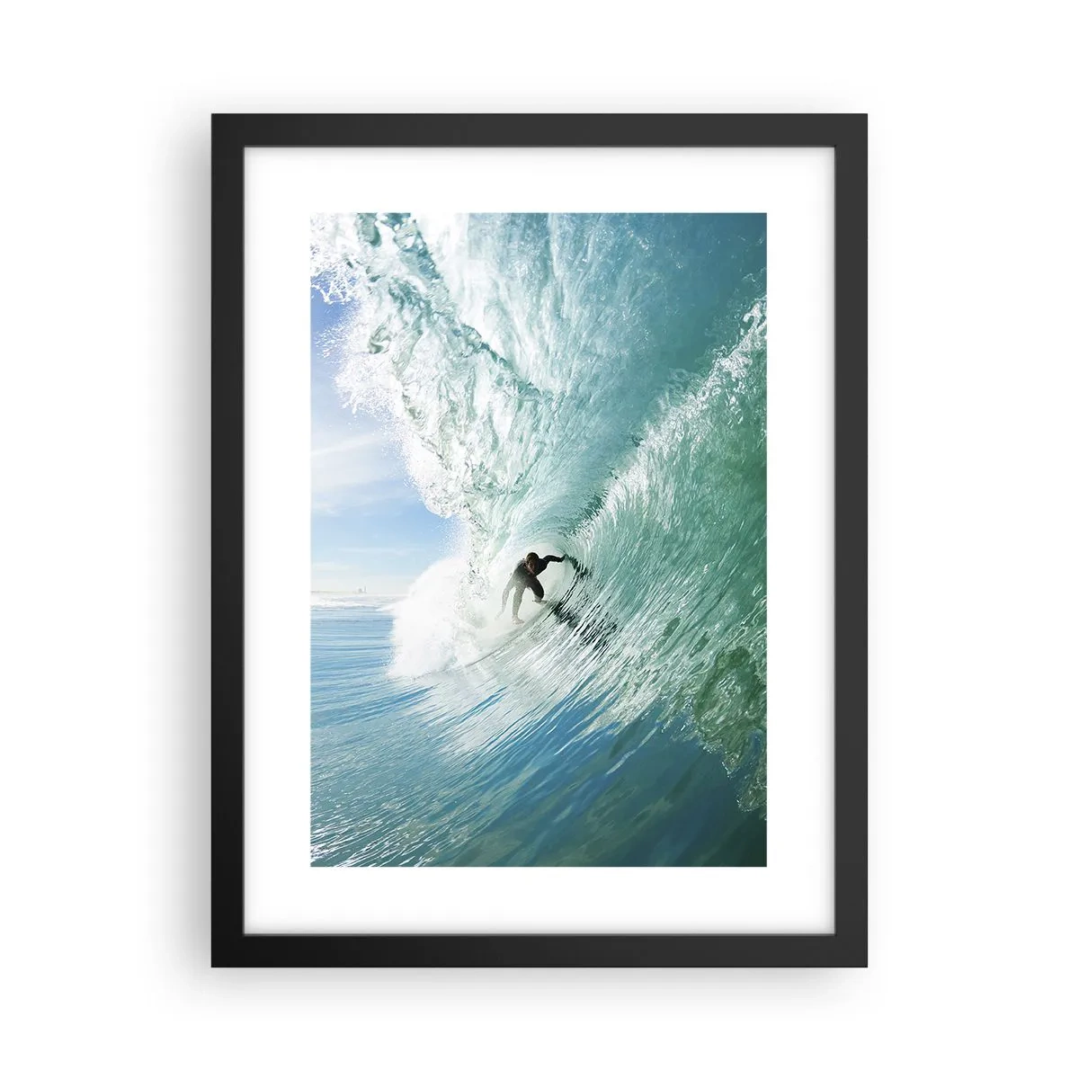 Poster in black frame - Riding the Wave - 30x40 cm
