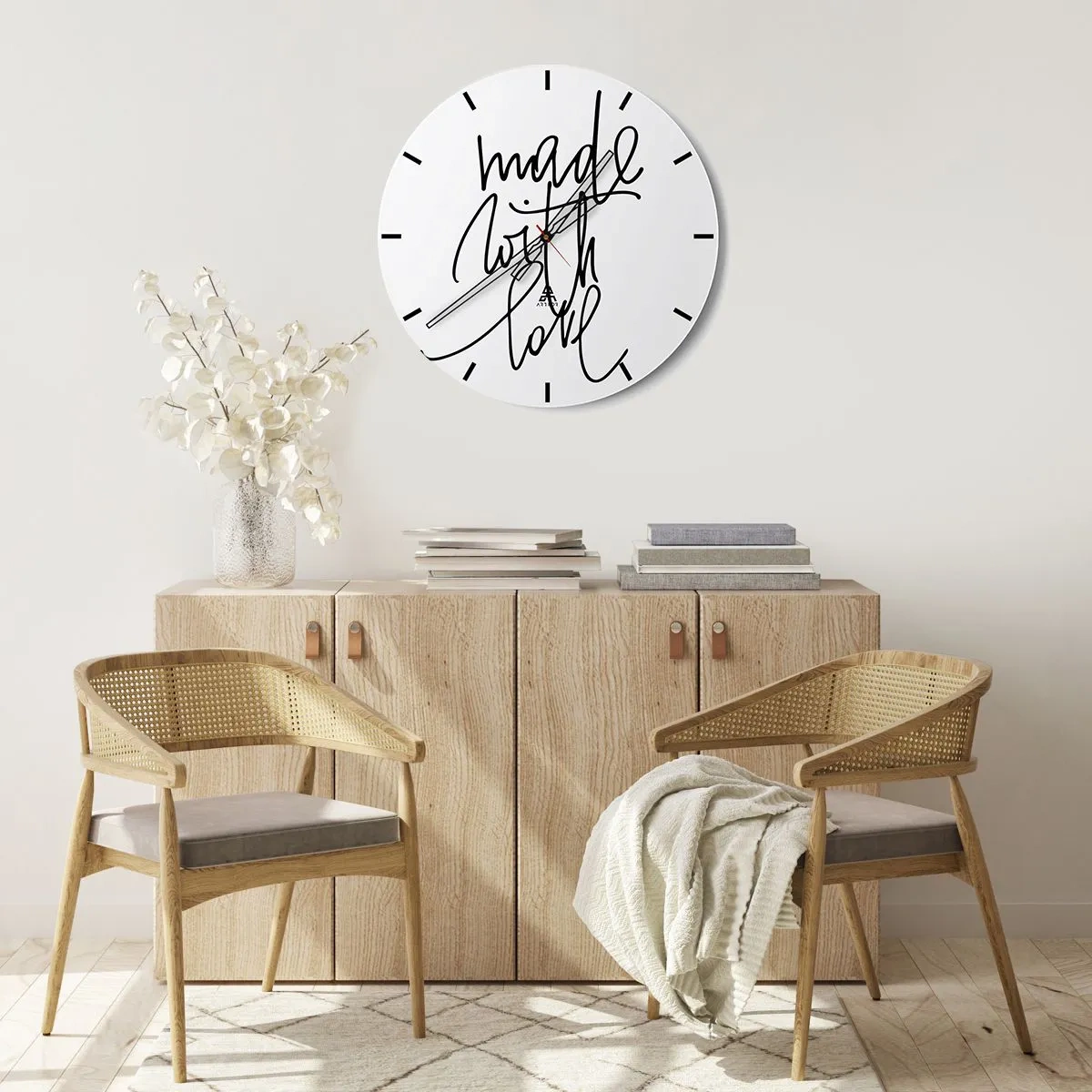Wall clock - Clock on glass - Best Brand - 40x40 cm
