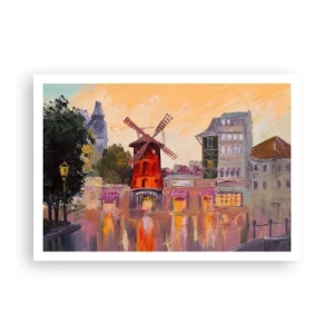 Poster - Icons of Paris - Moulin Rouge - 100x70 cm