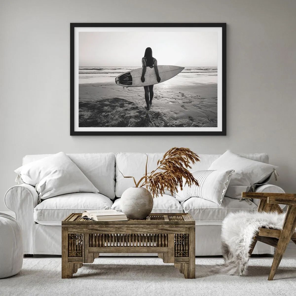 Poster in black frame - Daughter of Sea Wave - 40x30 cm