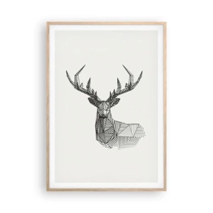 Poster in light oak frame - Derr in Cubist Style - 70x100 cm