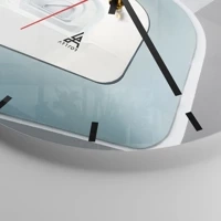 Clock face with lines