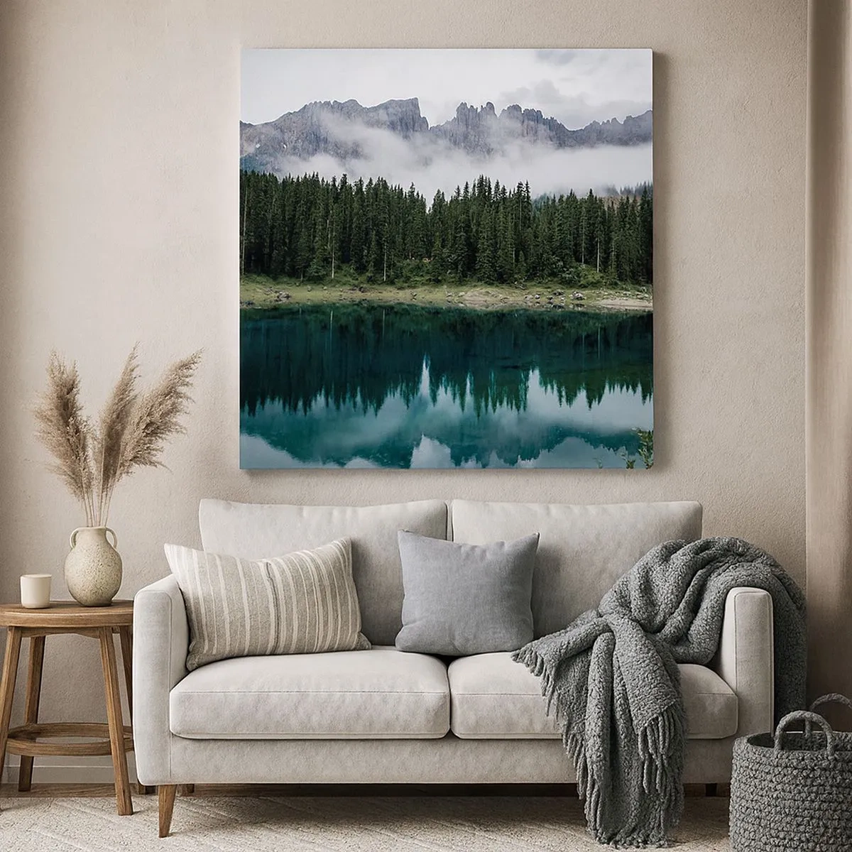 Canvas picture - Quiet Please, Let's Not Wake Up Still Waters - 30x30 cm