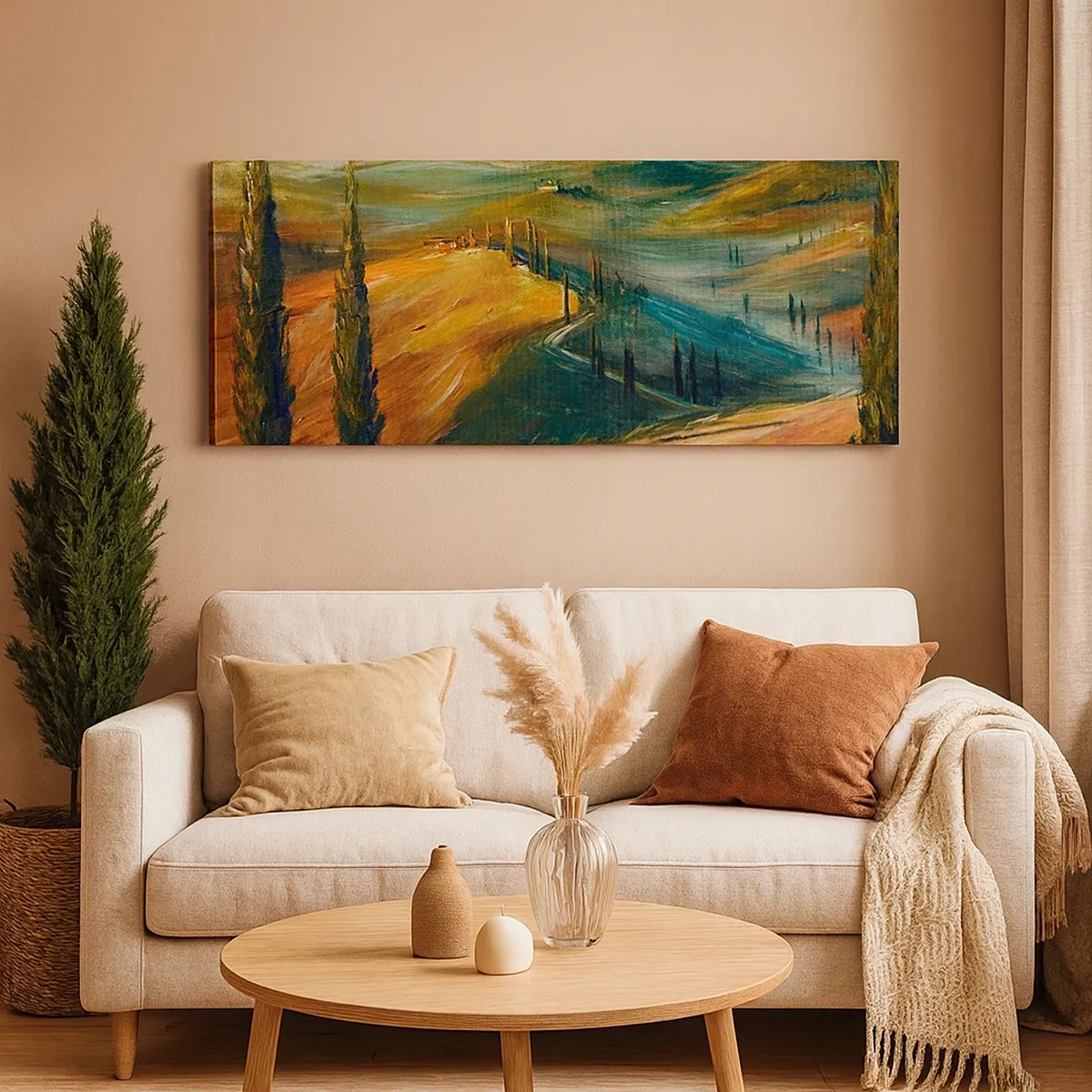 Canvas picture - Tuscan Landscape - 30x30 cm