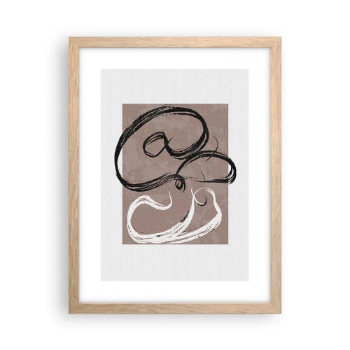 Poster in light oak frame - Composition -In Search of Completeness - 30x40 cm