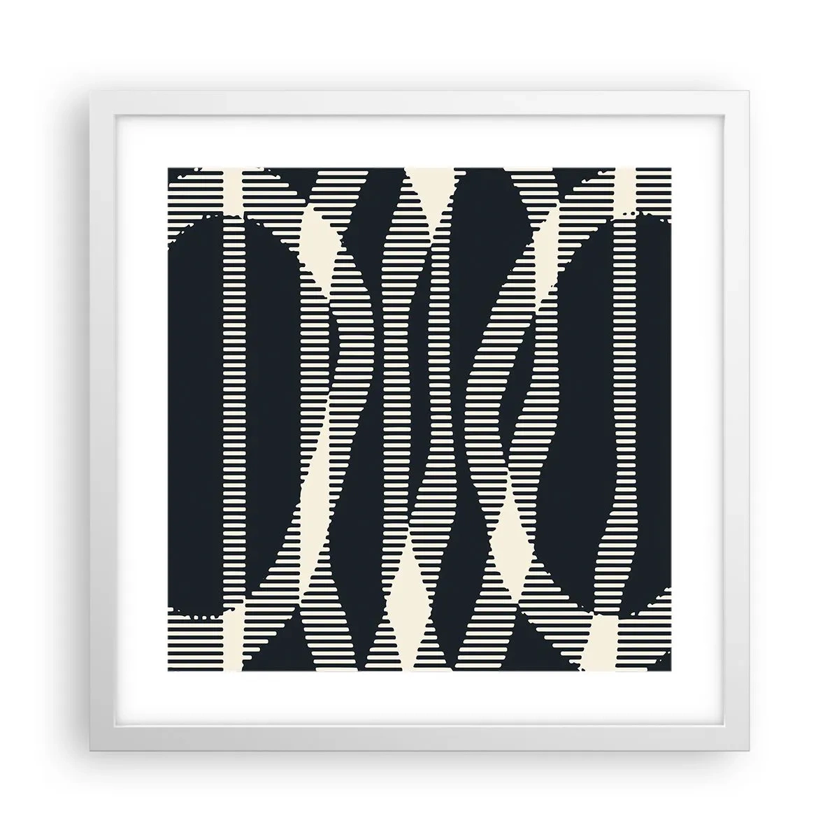 Poster in white frmae - Attempt at Breaking Darkness - 40x40 cm