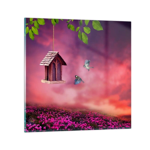 Glass picture - Invitation to Dinner - 30x30 cm