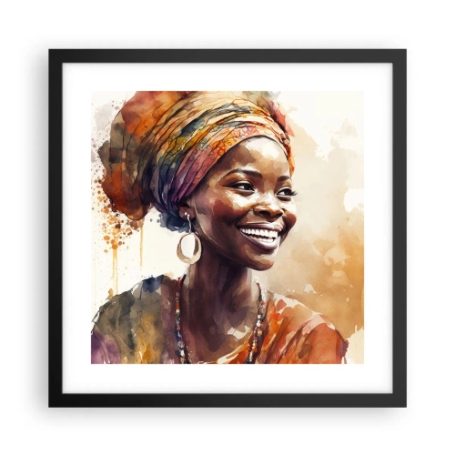 Poster in black frame - African Queen - 40x40 cm
