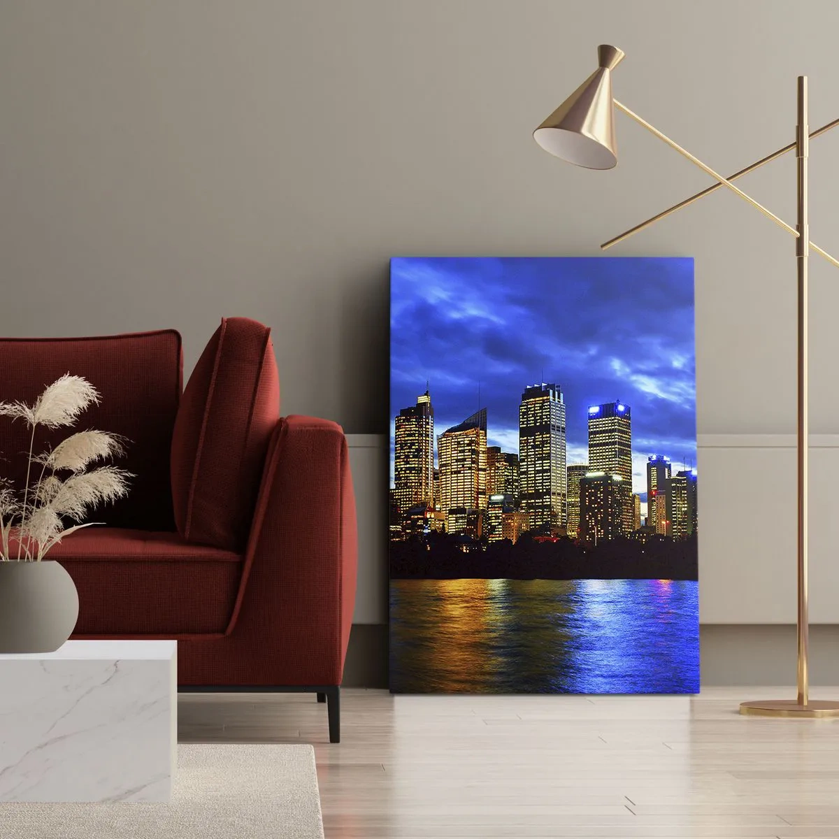 Canvas picture - Night of Lights and Colours - 65x120 cm