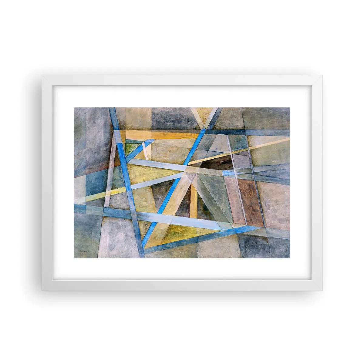 Poster in white frmae - Straight Or Slanted? - 40x30 cm
